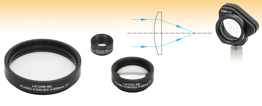 Mounted N Bk Plano Convex Lenses Uncoated