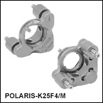 Ø25 mm Polaris Low Distortion Kinematic Mount, 2 Adjusters