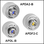 Fiber Connector Adapters for Fiber-Coupled Avalanche Photodetector