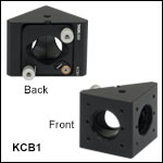 30 mm Cage Right-Angle Kinematic Mirror Mount with Tapped Cage Rod Holes