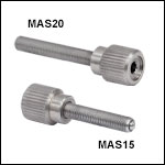 M3 x 0.25 Adjustment Screws with Knobs