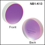 Nd:YAG Laser Mirrors, Fundamental and 2<sup>nd</sup> Harmonic (Dual Order)<br>