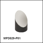 Ø1/2in 90° Off-Axis Parabolic Mirrors, Protected Silver Coating
