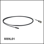 Ø200 µm Core, 0.39 NA SMA to Ferrule Patch Cable with Ø1.25 mm Ferrule, Heat-Shrink Tubing
