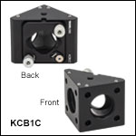 30 mm Cage Right-Angle Kinematic Mirror Mount with Smooth Cage Rod Bores