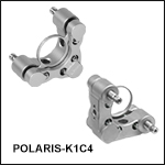 Ø1in Polaris<sup>®</sup> Kinematic Glue-In Mirror Mount, Clear Edge, 2 Adjusters