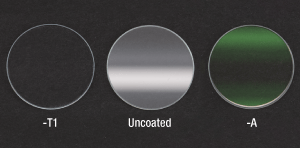 Visual Comparison of T1 Surface, Uncoated, -A, and -B Coatings