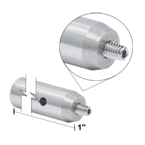 TR1 - Ø1/2in Optical Post, SS, 8-32 Setscrew, 1/4in-20 Tap, L = 1in