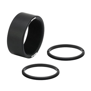 SM1M05 - SM1 Lens Tube Without External Threads, 1/2in Long, Two Retaining Rings Included
