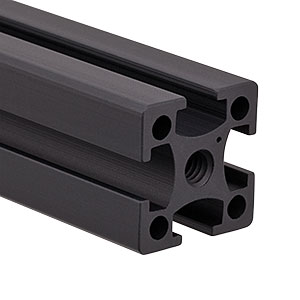 XE25L375/M - 25 mm Square Construction Rail, 375 mm Long, M6 Taps