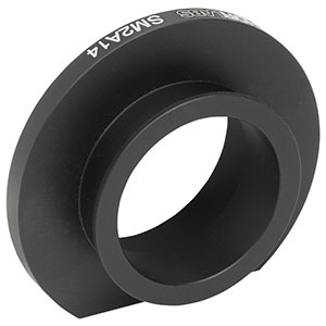 SM2A14 - Leica DMI Microscope Lamphouse Port Adapter, External SM2 Threads, Black Anodized