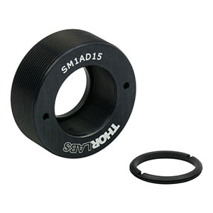 SM1AD15 - Externally SM1-Threaded Adapter for Ø15 mm Optic, 0.40in Thick