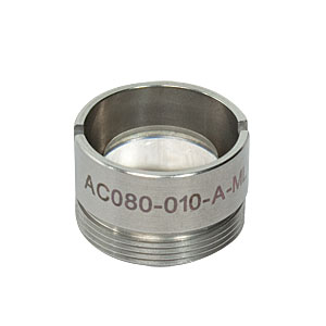 AC080-010-A-ML - f=10 mm, Ø8 mm Achromatic Doublet, M12x0.5 Threaded Mount, ARC: 400-700 nm