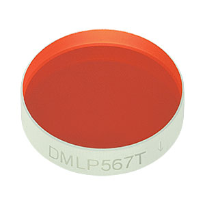 DMLP567T - Ø1/2" Longpass Dichroic Mirror, 567 nm Cut-On