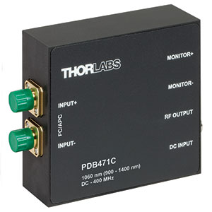 PDB471C - Fiber-Coupled Balanced Amp. Photodetector, 400 MHz, InGaAs, 1060 nm