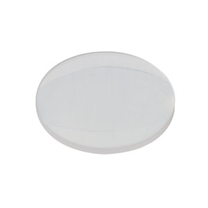 LA4380-UV - f = 100.0 mm, Ø1in UV Fused Silica Plano-Convex Lens, AR Coating: 245-400 nm 