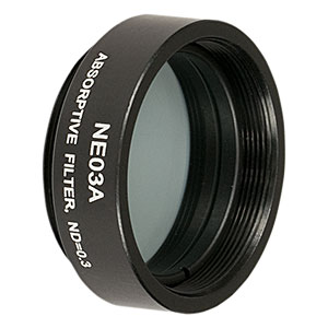 NE03A - Ø25 mm Absorptive ND Filter, SM1-Threaded Mount, Optical Density: 0.3