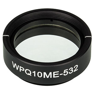 WPQ10ME-532 - Ø1in Mounted Polymer Zero-Order Quarter-Wave Plate, SM1-Threaded Mount, 532 nm