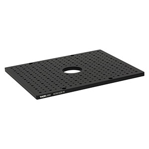 MSB2328/M - Aluminum Breadboard for LCC7201B, 230 mm x 280 mm x 9.5 mm, Ø50 mm Access Hole, M4 and M6 Taps