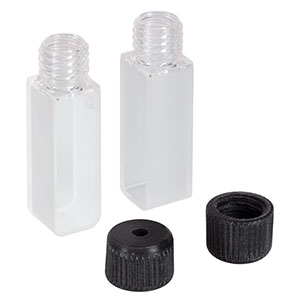 CV10Q35EP - 3500 µL Enhanced Chemical Resistance Macro Cuvette with Septum Screw Cap, 10 mm Path Length, 2 Pack