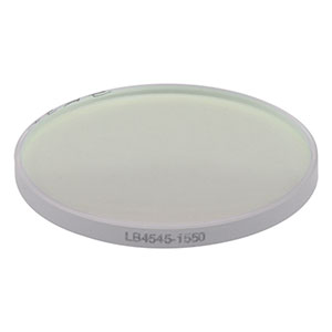 LB4545-1550 - f = 300 mm, Ø1in UV Fused Silica Bi-Convex Lens, 1550 nm V-Coating