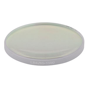 LB4265-1550 - f = 150 mm, Ø1in UV Fused Silica Bi-Convex Lens, 1550 nm V-Coating