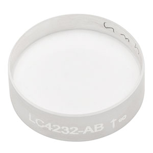 LC4232-AB - Ø1/2in, f = -100 mm, UV Fused Silica Plano-Concave Lens, ARC: 400 - 1100 nm