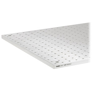 MB1824U - Unanodized Aluminum Breadboard, 18in x 24in x 1/2in, 1/4in-20 Taps