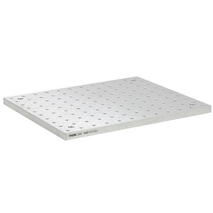 MB1012U - Unanodized Aluminum Breadboard, 10in x 12in x 1/2in, 1/4in-20 Taps