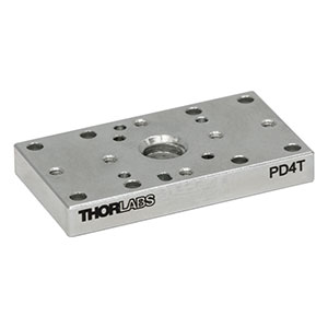 PD4T - Adapter Plate for 12 mm Piezo Inertia Stage, 3 mm Thick, 8-32 Mounting Hole