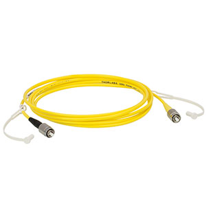 P1-460AR-2 - SM Patch Cable, AR-Coated FC/PC to Uncoated FC/PC, 488 - 633 nm, 2 m Long