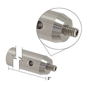 TR2V - Ø1/2in Vacuum-Compatible Optical Post, 8-32 Setscrew, 1/4in-20 Tap, L = 2in