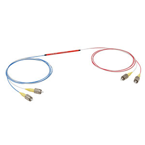 TW850R5F2 - 2x2 Wideband Fiber Optic Coupler, 850 ± 100 nm, 50:50 Split, FC/PC Connectors