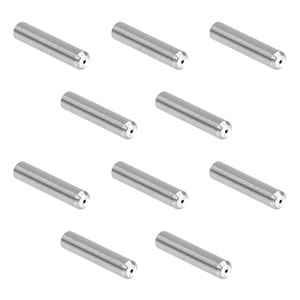 SFLC230-10 - Ø1.25 mm, 6.4 mm Long SS Ferrule for MM Fiber, Ø231 µm Bore Size, 10 Pack