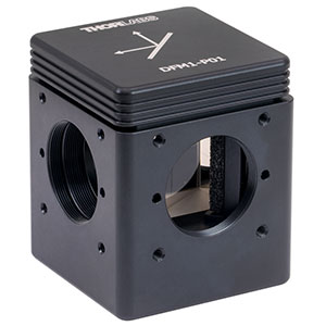 DFM1-P01 - Kinematic Beam Turning Cage Cube with Silver-Coated Right-Angle Prism Mirror, 450 nm - 20 µm, Right-Turning, 1/4in-20 Tapped Holes