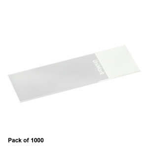 MS10UW - Microscope Slides, 1 mm Thick, White Marking Region, Pack of 1000