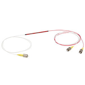 TW850R2F1 - 1x2 Wideband Fiber Optic Coupler, 850 ± 100 nm, 90:10 Split, FC/PC