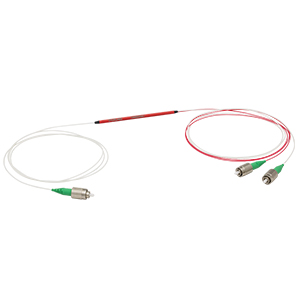 TW850R5A1 - 1x2 Wideband Fiber Optic Coupler, 850 ± 100 nm, 50:50 Split, FC/APC