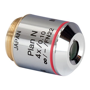 RMS4X - 4X Olympus Plan Achromat Objective, 0.10 NA, 18.5 mm WD