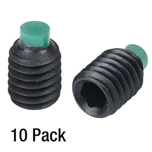 SS3MN4 - M3 x 0.5 Alloy Steel Nylon-Tipped Setscrew, 4 mm Long, 10 Pack