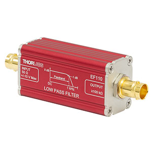 EF110 - Low-Pass Electrical Filter, ≤1 kHz Passband, In-Line BNC Feedthrough