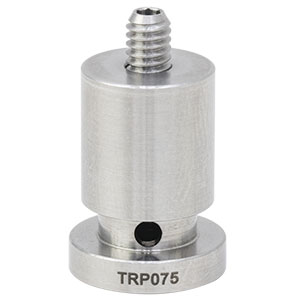 TRP075 - Ø0.47in Pedestal Pillar Post, 8-32 Setscrew, 1/4in-20 Tap, L = 0.75in