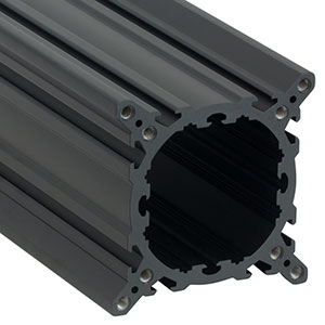XT95B-250 - 95 mm Precision Construction Rail, Black Anodized, L = 250 mm