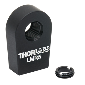LMR5 - Lens Mount with Retaining Ring for Ø5 mm Optics, 8-32 Tap