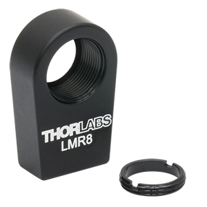 LMR8 - Lens Mount with Retaining Ring for Ø8 mm Optics, 8-32 Tap