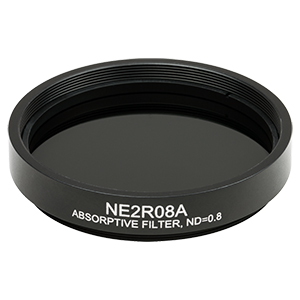 NE2R08A - Ø2in Absorptive ND Filter, SM2-Threaded Mount, Optical Density: 0.8