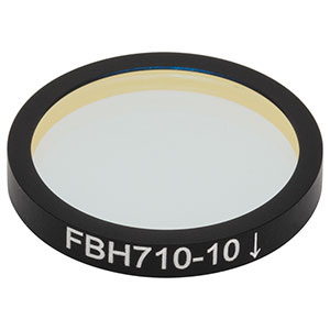 FBH710-10 - Hard-Coated Bandpass Filter, Ø25 mm, CWL = 710 nm, FWHM = 10 nm
