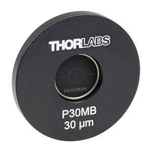 P30MB - Ø1in Mounted Pinhole, 30 ± 2 µm Pinhole Diameter, Molybdenum