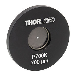 P700K - Ø1in Mounted Pinhole, 700 ± 10 μm Pinhole Diameter, Stainless Steel