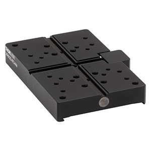 XRN25-RC4/M - Grooved Rail Carrier for Stages with 2in Dovetails; 4-40, M3 x 0.5, and M4 x 0.7 Taps